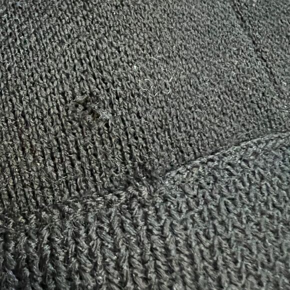 VINTAGE Kimberly 50s 60s Black 100% Pure Wool 3/4 Sleeves Boxy Cardigan M - Picture 10 of 10